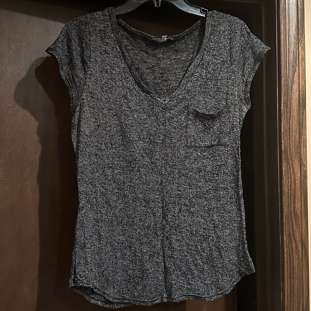 Gray Black Tshirt w Pocket
